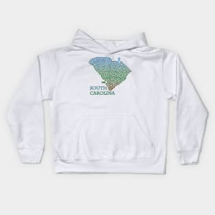 State of South Carolina Colorful Maze Kids Hoodie